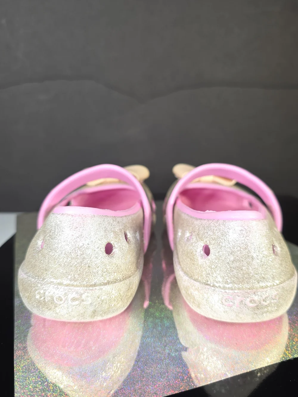 CROCS sparkling silver